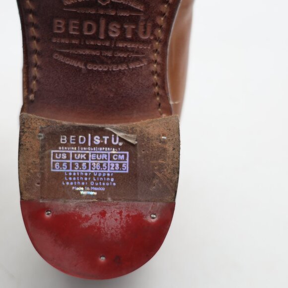 Bed Stu Barkley Women's US Size 6.5 Booties Ankle Boots Brown Distressed Leather - Picture 3 of 11